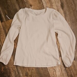 LC Lauren Conrad Off-White Long Sleeve Top